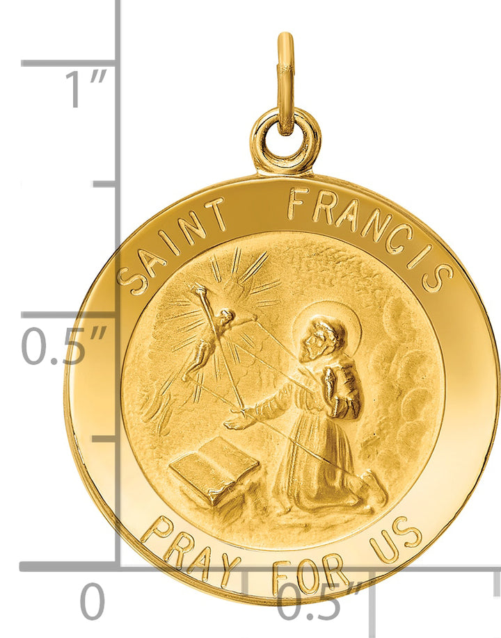 14k Saint Francis Medal Pendant