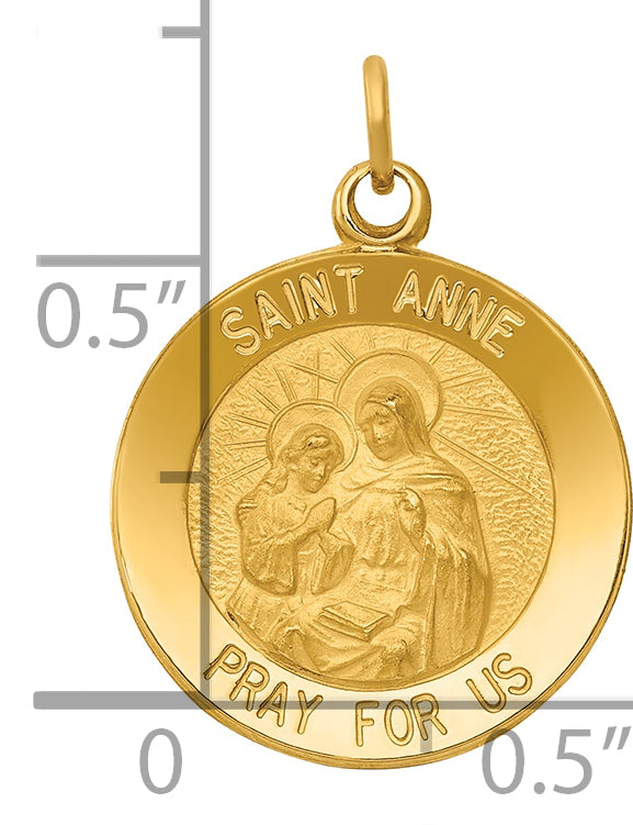 14k Saint Anne Medal Charm