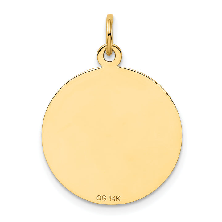 14k Confirmation Disc Charm