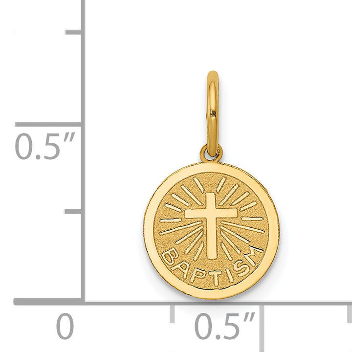 14k Small Baptism Charm