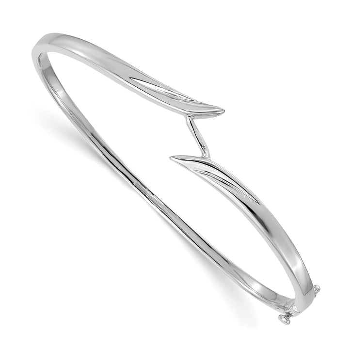 14k White Gold Hinged Bangle Bracelet Mounting