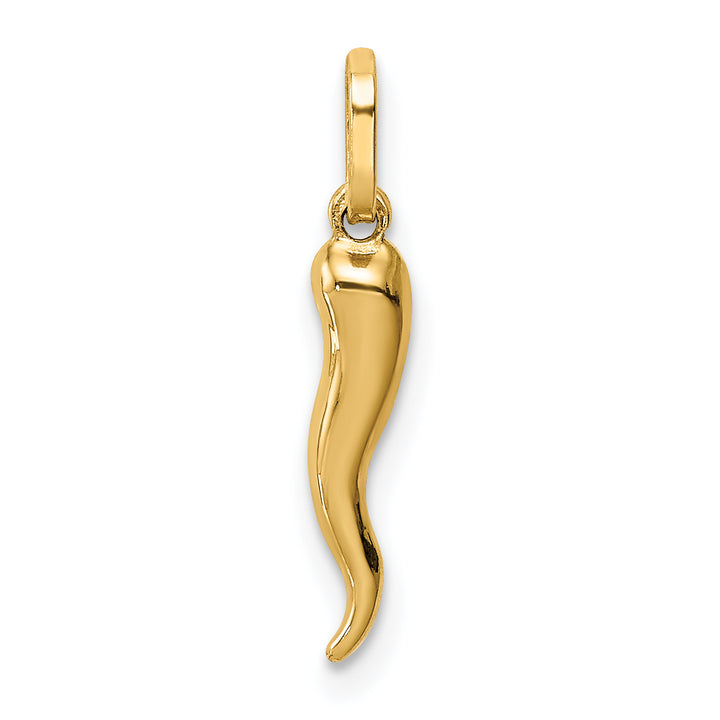 14k 3D Italian Horn Charm