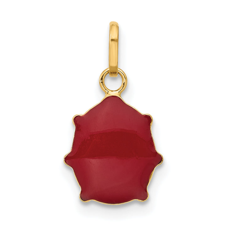 14k Red Enameled Ladybug Charm