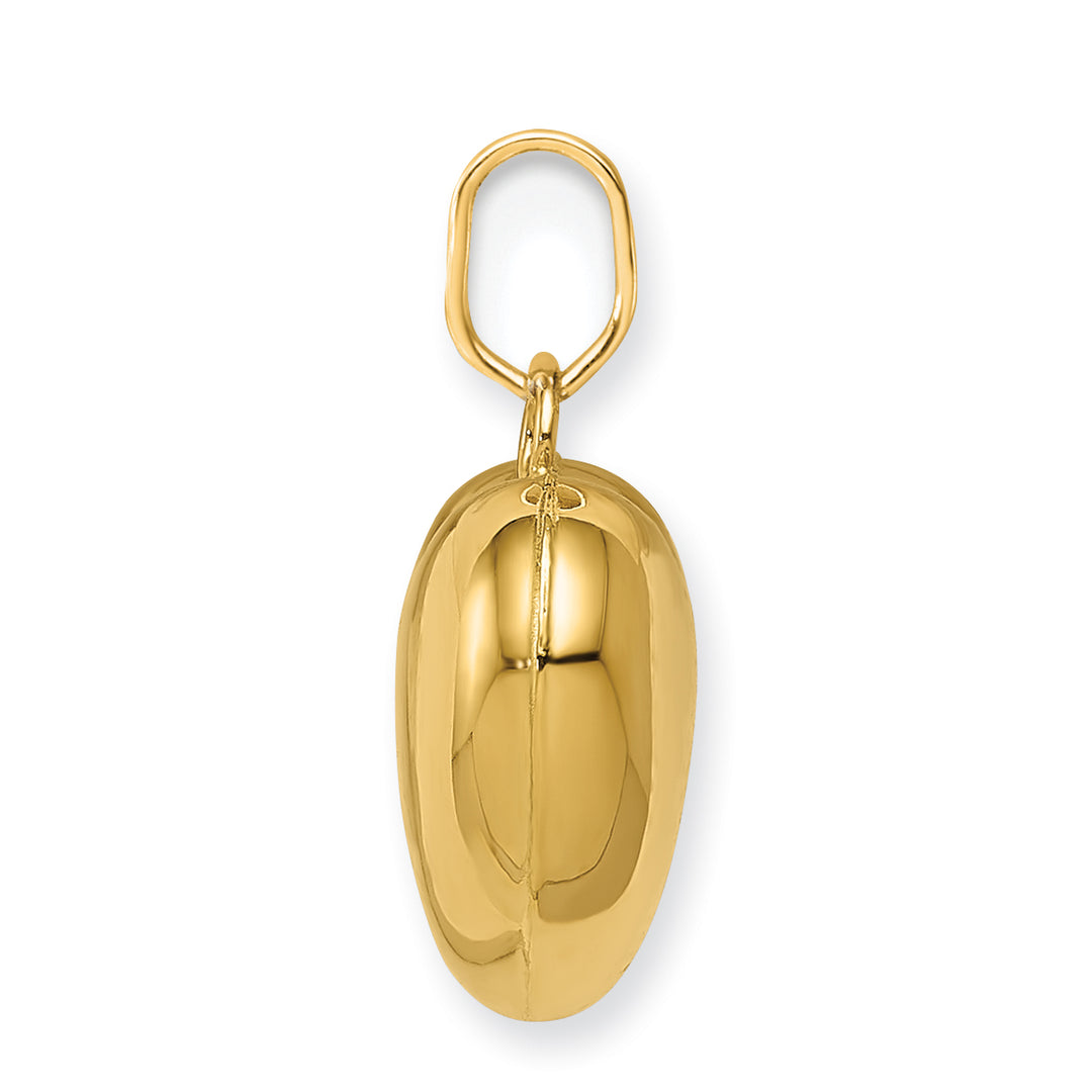 14K Polished 3-D Puffed Heart Pendant