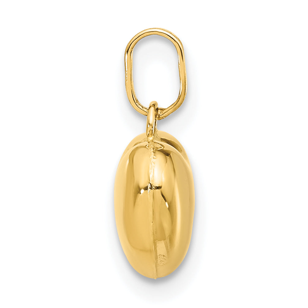 14K Polished 3-D Puffed Heart Pendant