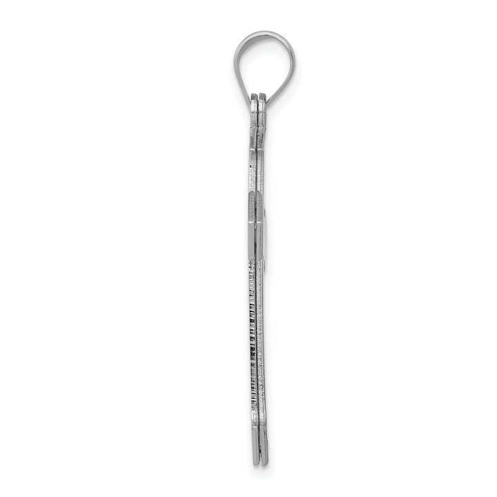 14k White Gold Passion Cross Pendant