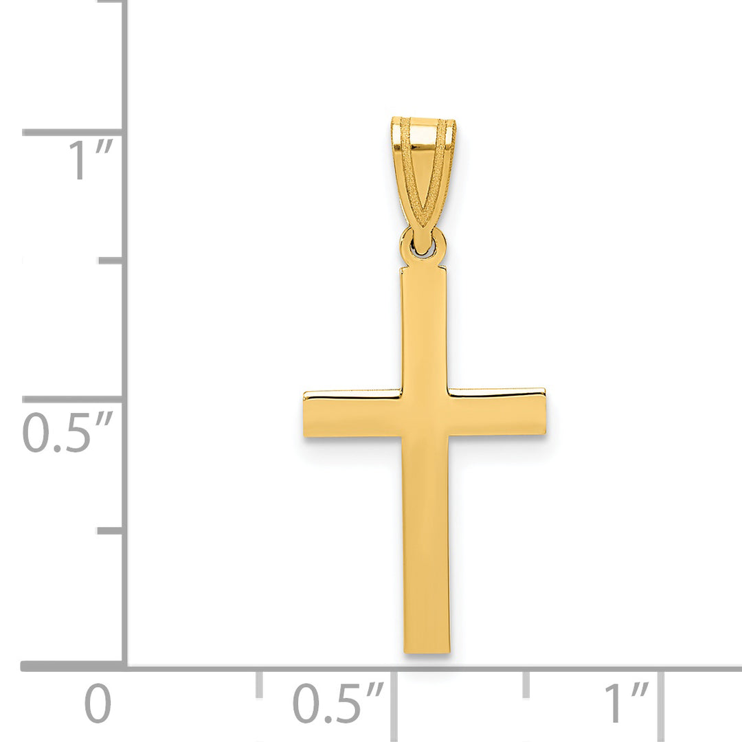 14k Sandblasted Cross Pendant