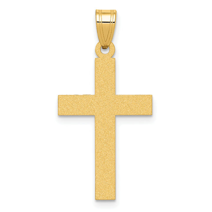 14k Sandblasted Cross Pendant