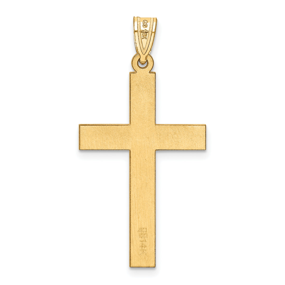 14k Sandblasted Cross Pendant