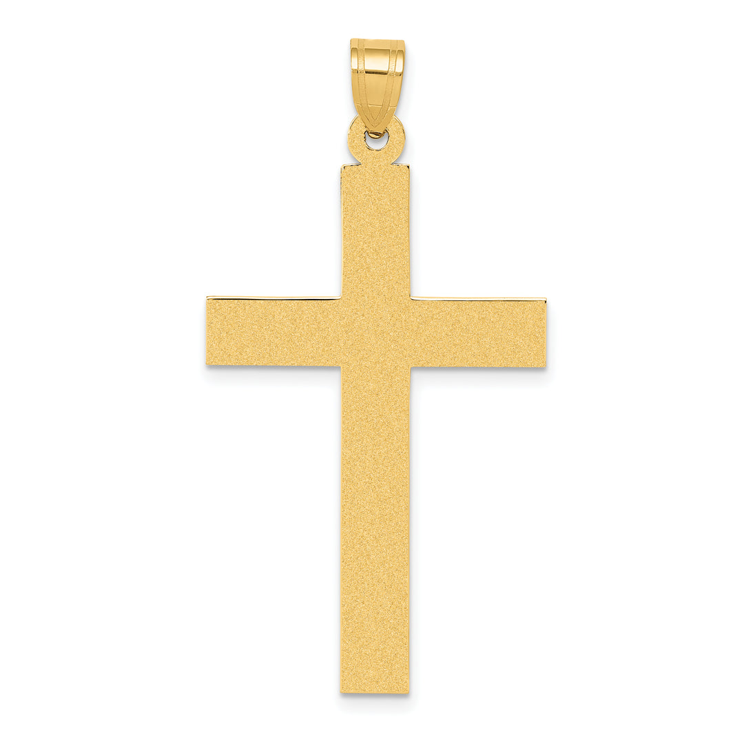 14k Sandblasted Cross Pendant