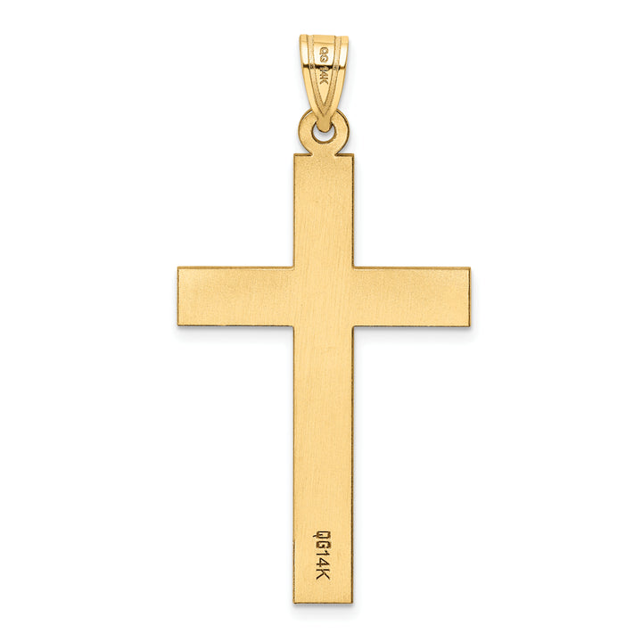 14k Sandblasted Cross Pendant