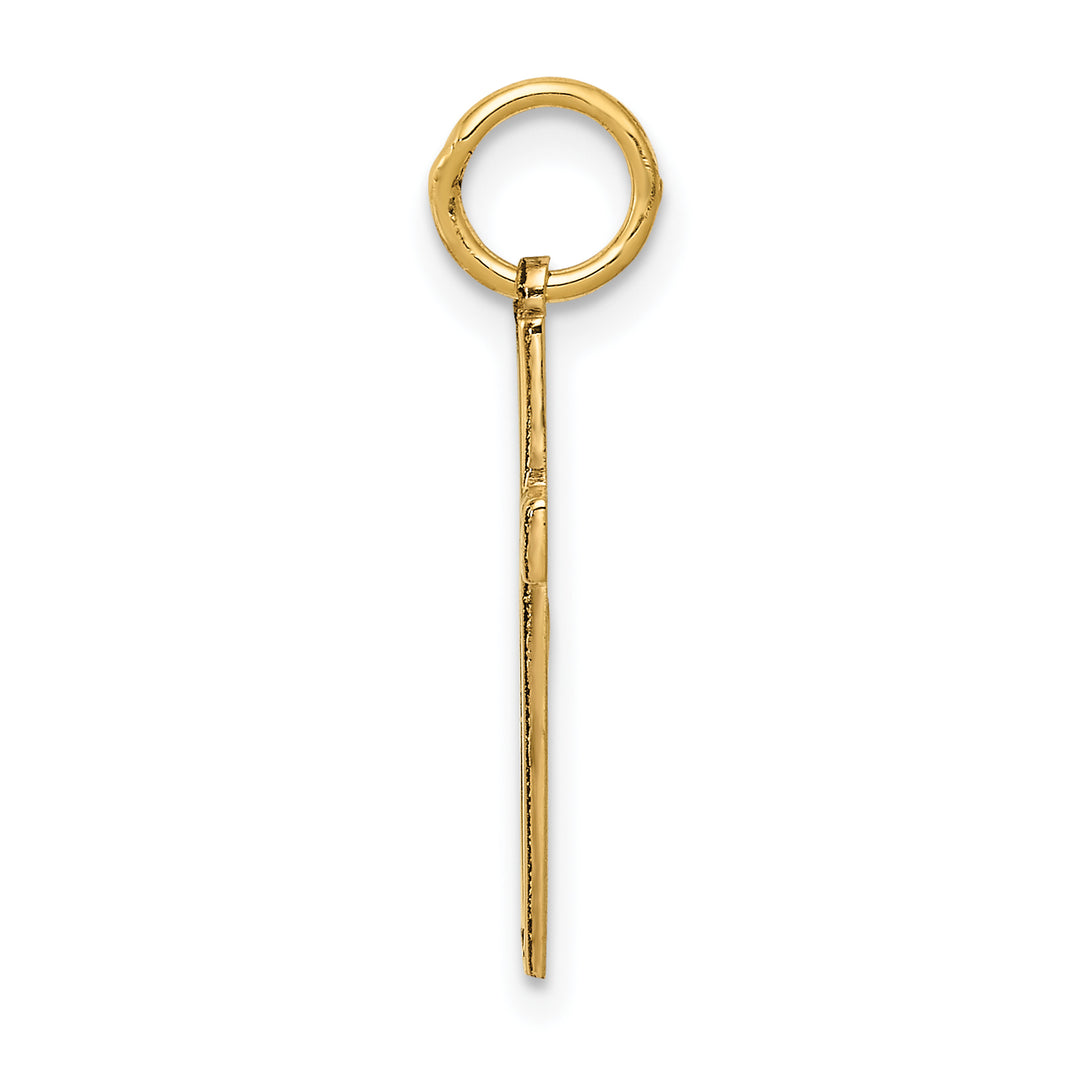 14K Laser Designed Cross Charm