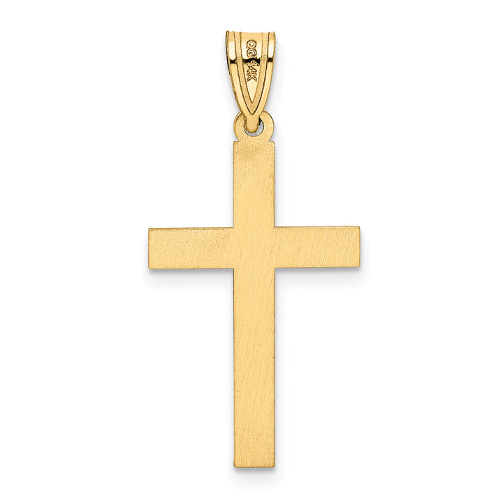 14k Florentine Satin Cross Pendant