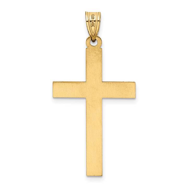 14k Florentine Satin Cross Pendant