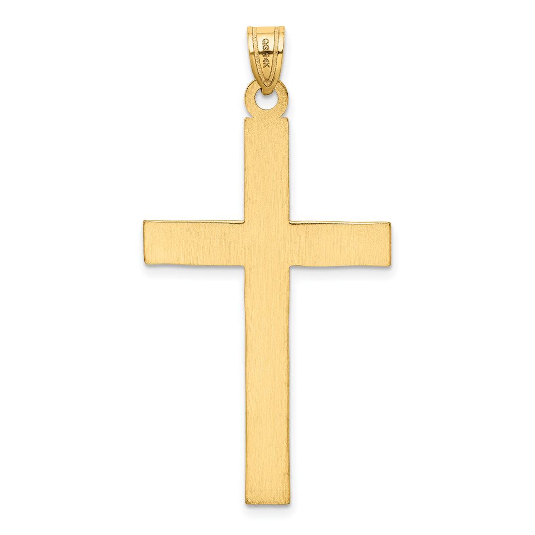 14k Florentine Satin Cross Pendant