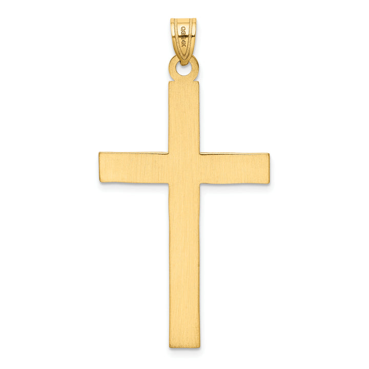 14k Florentine Satin Cross Pendant