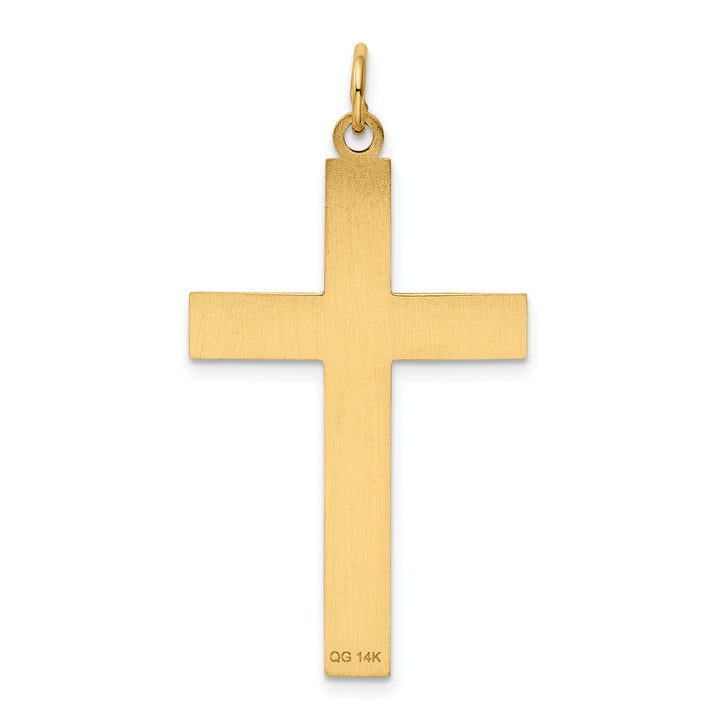 14K Laser Designed Cross Pendant