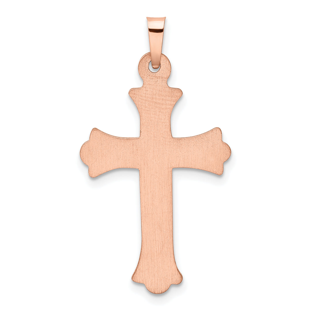 14k Two-tone Diamond Cross Pendant
