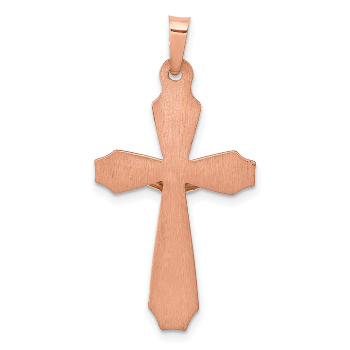 14k Two-tone Hollow Crucifix Pendant
