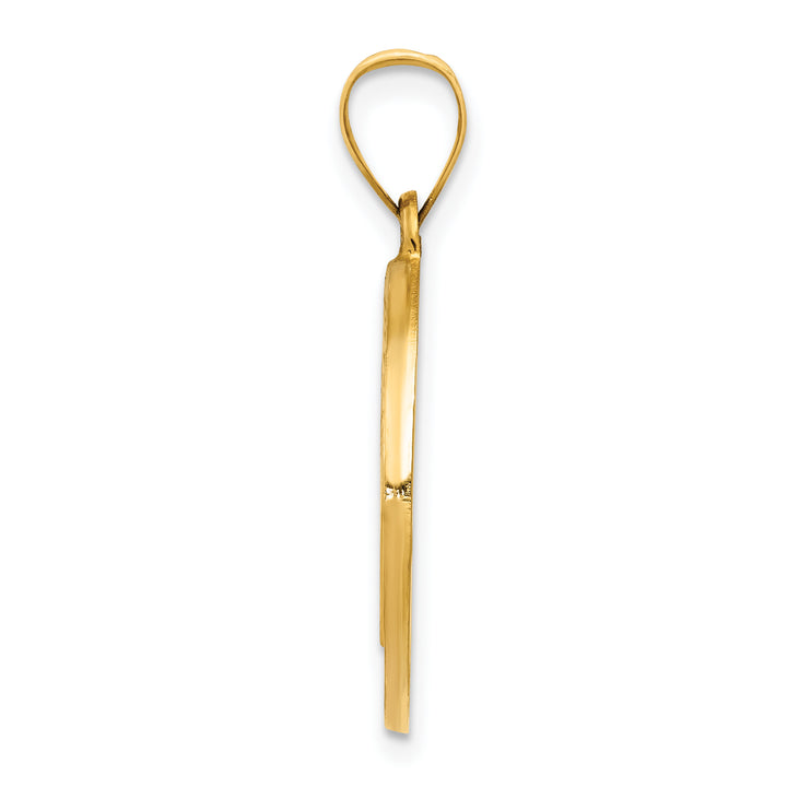 14k Polished and Satin St Benedict Hollow Medal Pendant