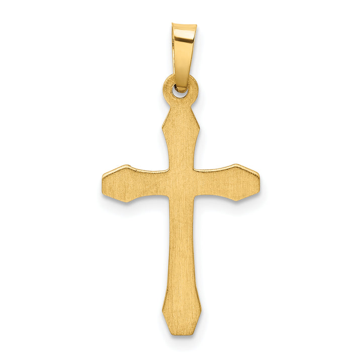 14k Textured and Polished Latin Cross Pendant