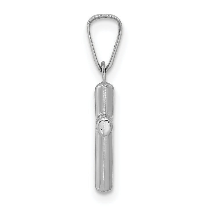 14k White Gold Polished Cross Pendant