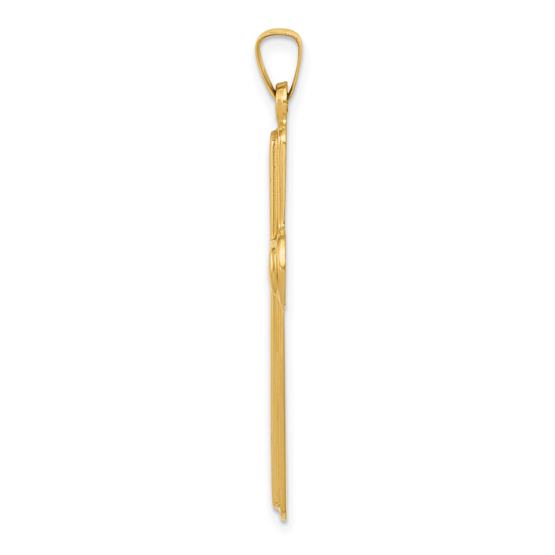 14k Polished Latin Cross Pendant