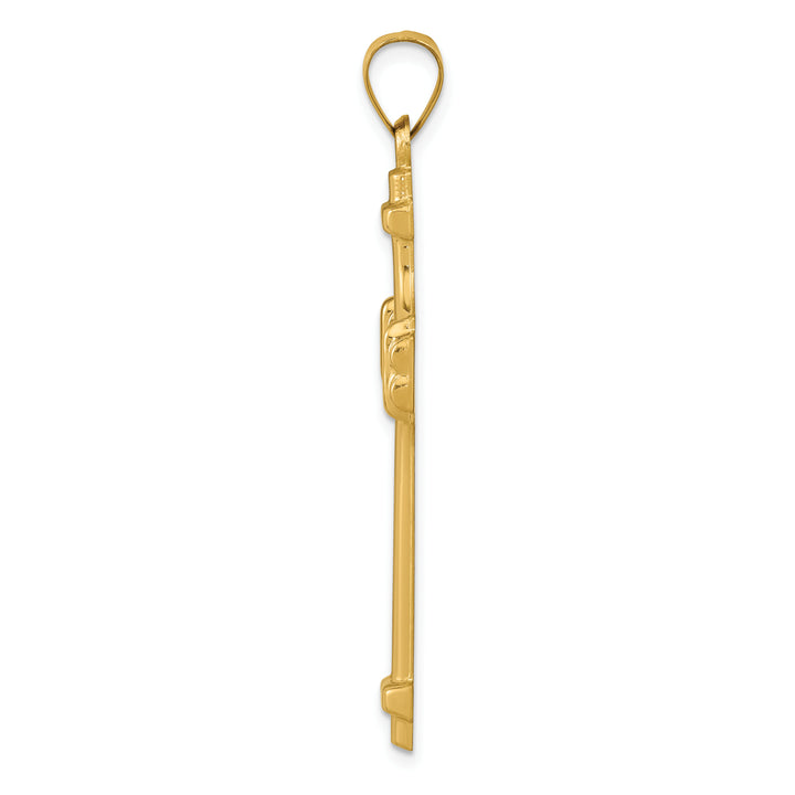 14k Polished Fancy Cross Pendant