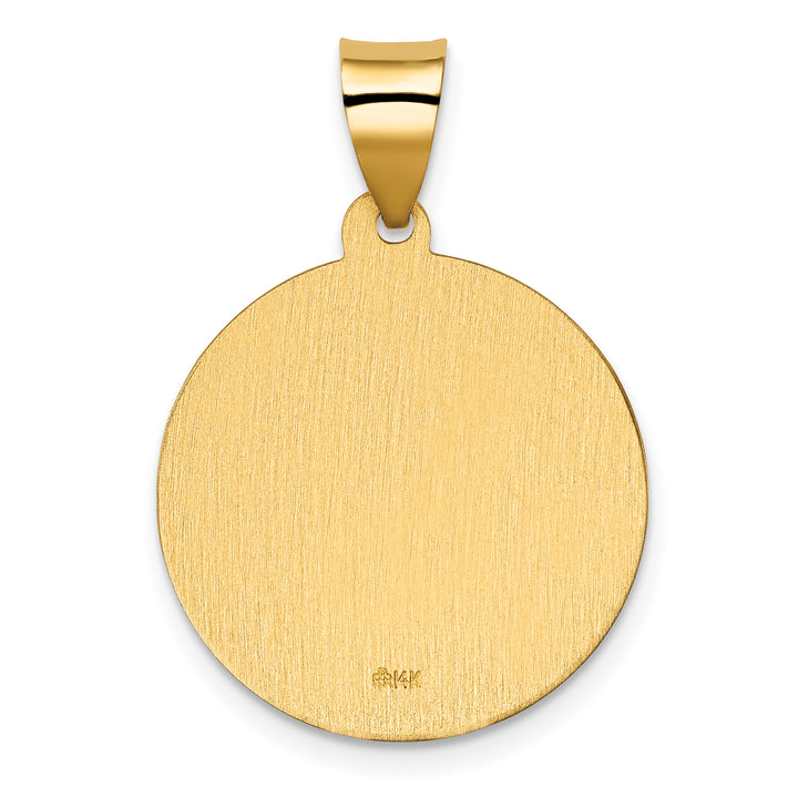 14K Polished / Satin Hollow Spanish St. Jude Thaddeus Medal