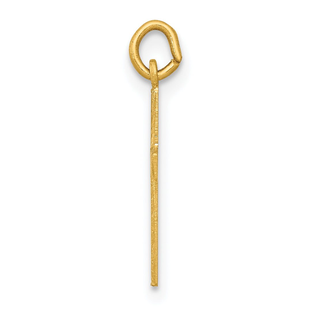 14k Heart Cross Charm