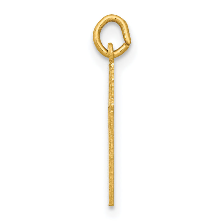 14k Heart Cross Charm