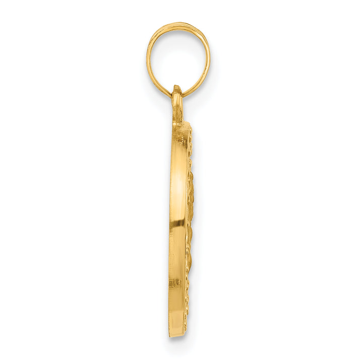 14K Hollow Our Lady of Mt Carmel Medal