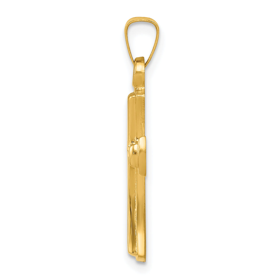 14k Hollow Cross Pendant
