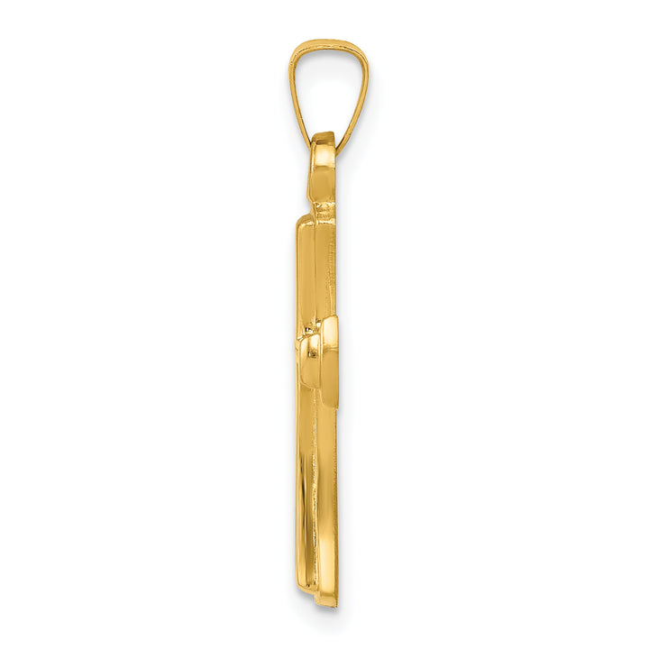 14k Hollow Cross Pendant