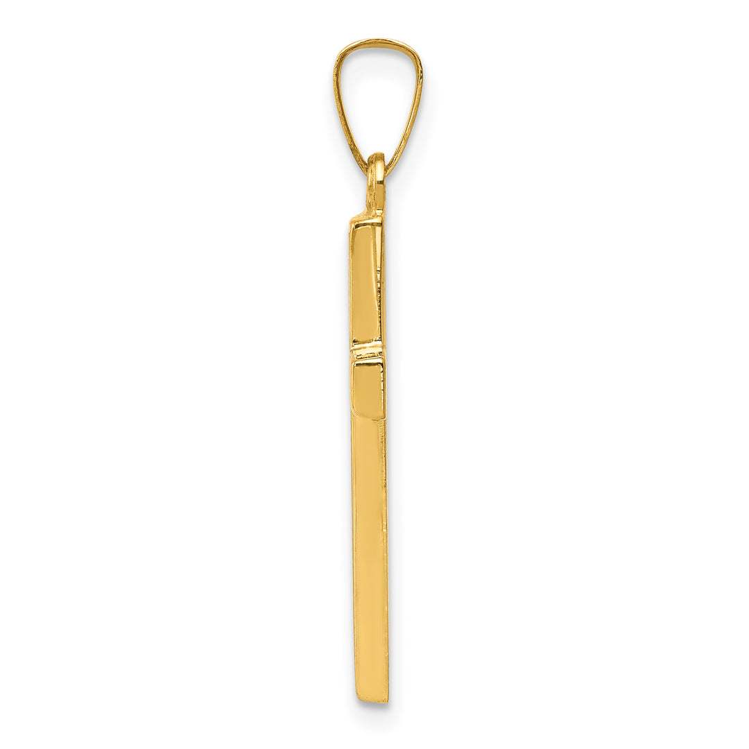 14k Hollow Cross Pendant