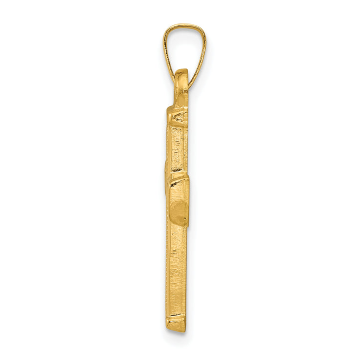 14k Hollow Latin Cross Pendant
