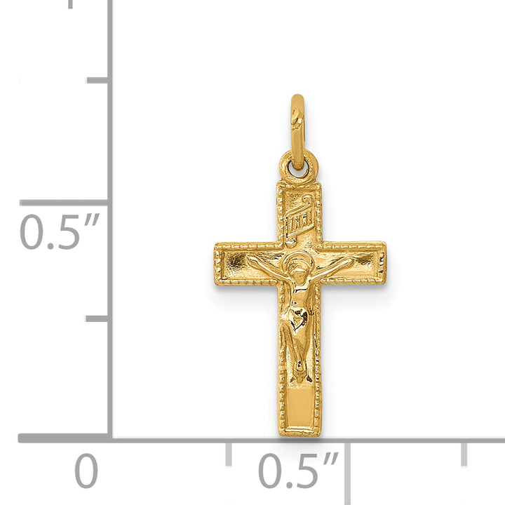 14k INRI Crucifix Charm