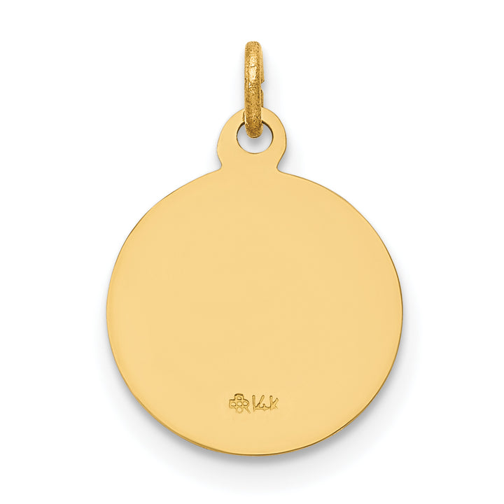 14k Guardian Angel Medal Charm