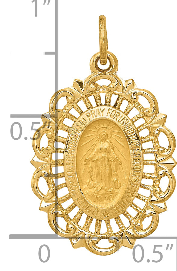 14k Miraculous Medal Charm