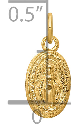 14k Miraculous Medal Charm