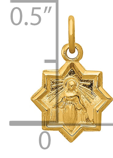 14k Blessed Mary Charm