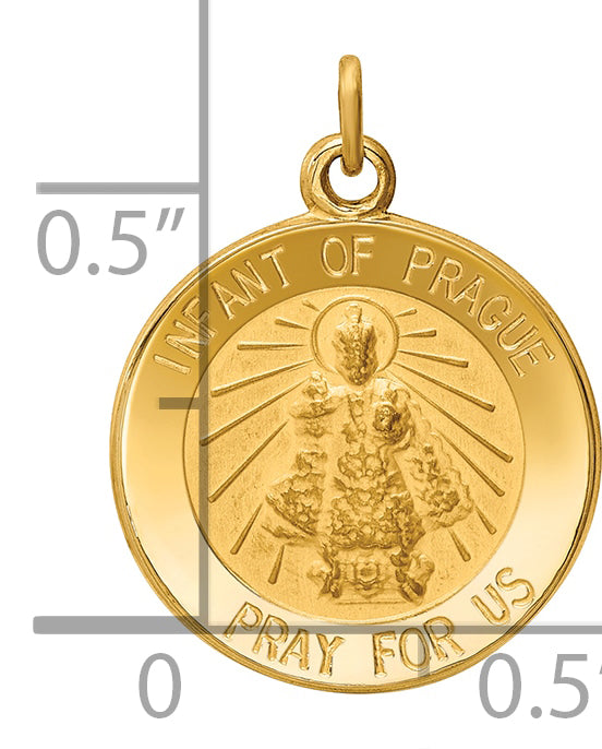 14k Infant of Prague Medal Charm