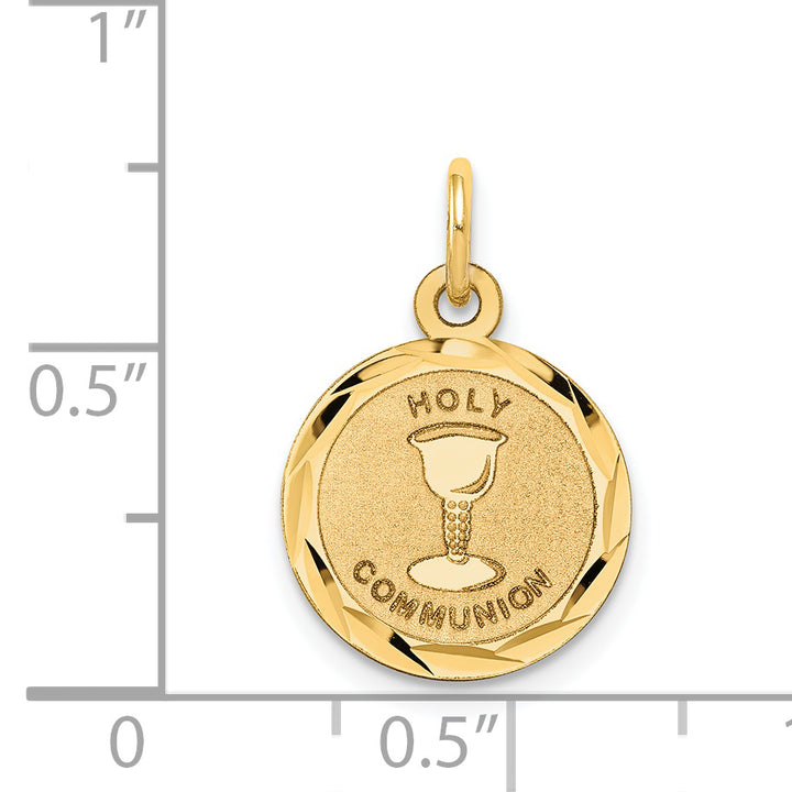 14k Holy Communion Disc Charm