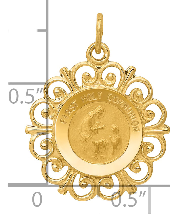 14k First Holy Communion Charm