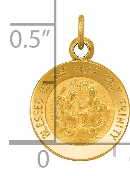 14k Holy Trinity Medal Charm