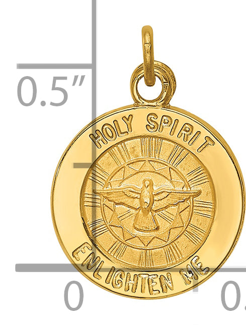 14k Holy Spirit Medal Charm