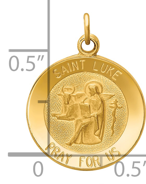14k Saint Luke Medal Charm