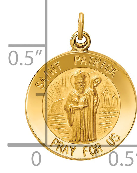 14k Saint Patrick Medal Charm