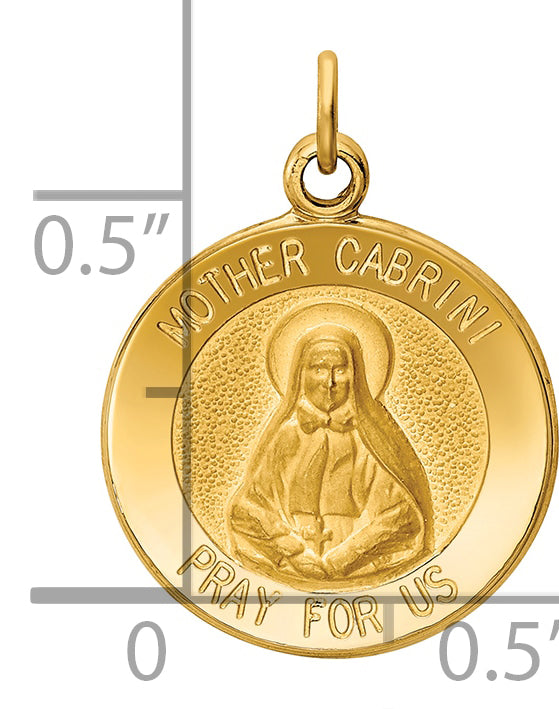 14k Mother Cabrini Medal Charm