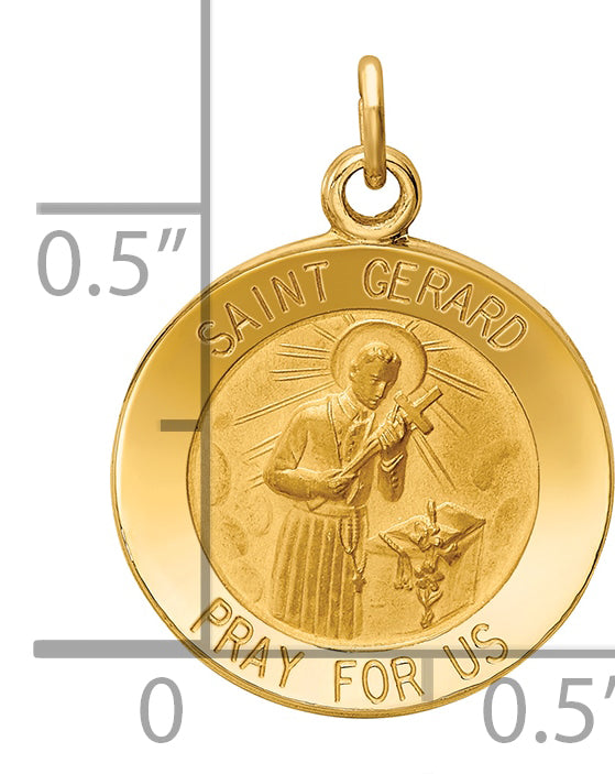 14k Saint Gerard Medal Charm